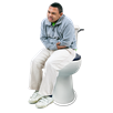 image of person sitting on toilet holding stomach