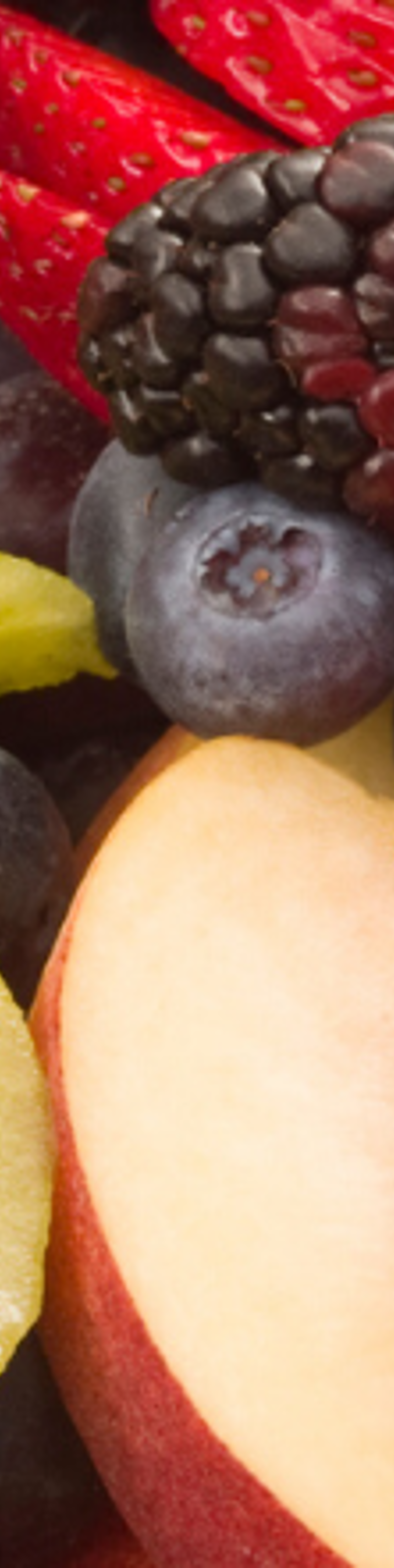 selection of chopped summer fruit