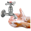 image of washing hands