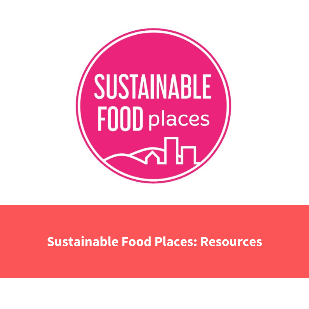 text reads "sustainable food places"