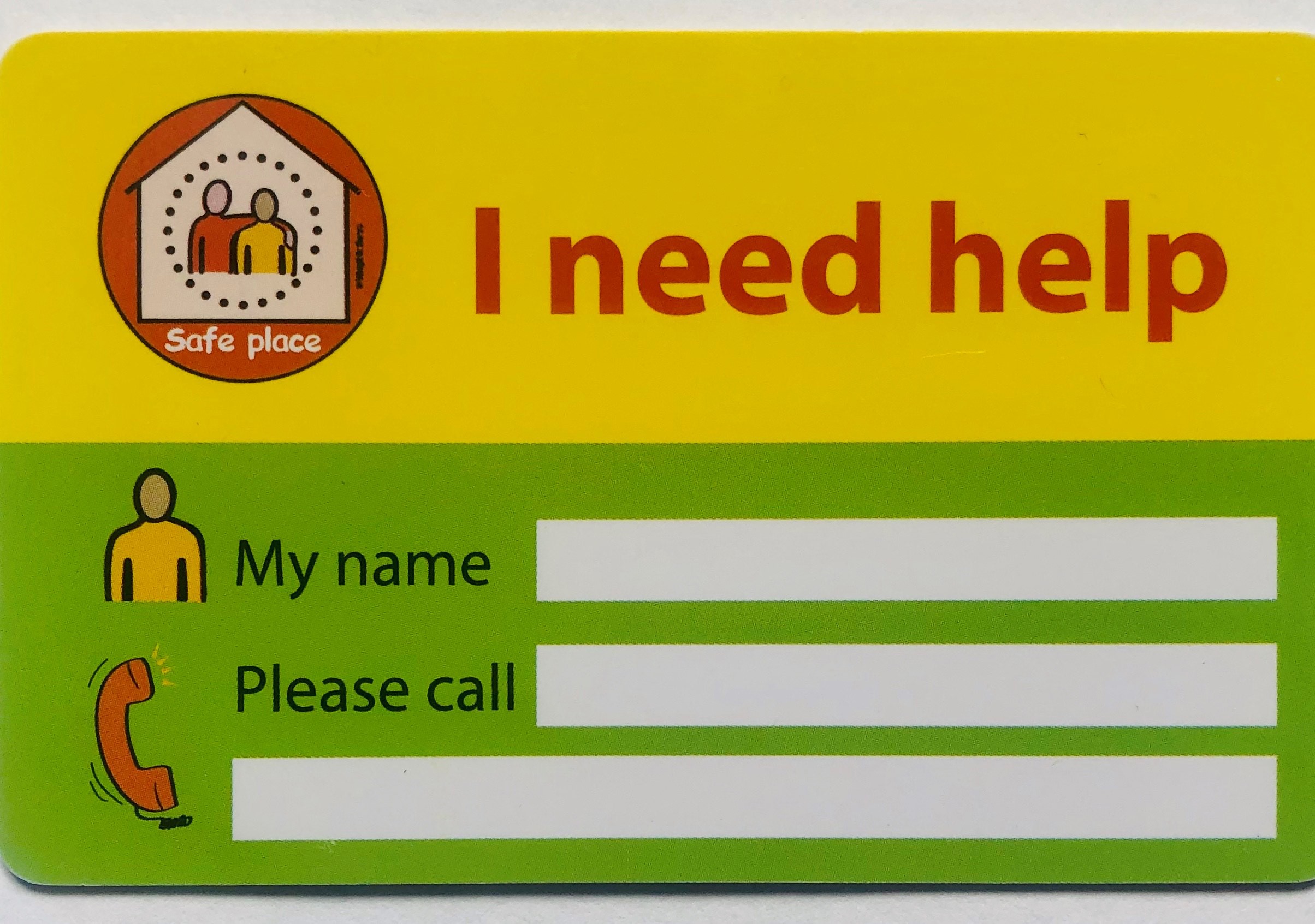 photo of Safe Places card