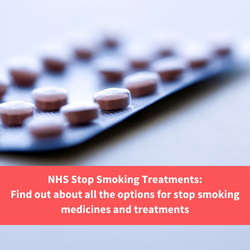 a blisterpack of pills, text reads "nhs stop smoking treatments: find out about all the options for stop smoking medicines and treatments"